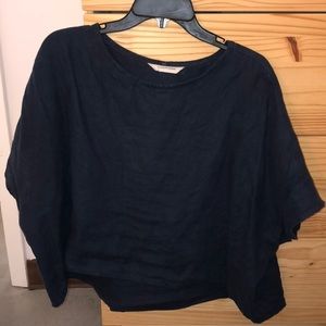 Elizabeth Suzann Navy Linen Linn Tee